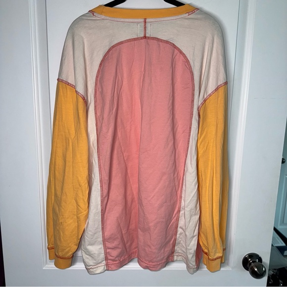 Urban Outfitters BDG Colby Seamed Long Sleeve Tee Color Block Size Medium - Picture 7 of 12